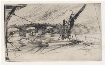 JAMES A. M. WHISTLER Two etchings.